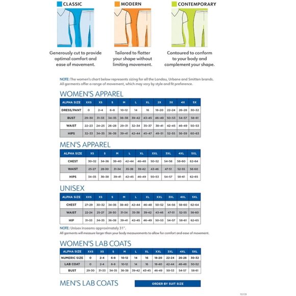 Landau Women’s Classic V-Neck Tunic Scrub Top, Navy, XXL - Picture 4 of 4